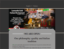 Tablet Screenshot of leonardocafe.com